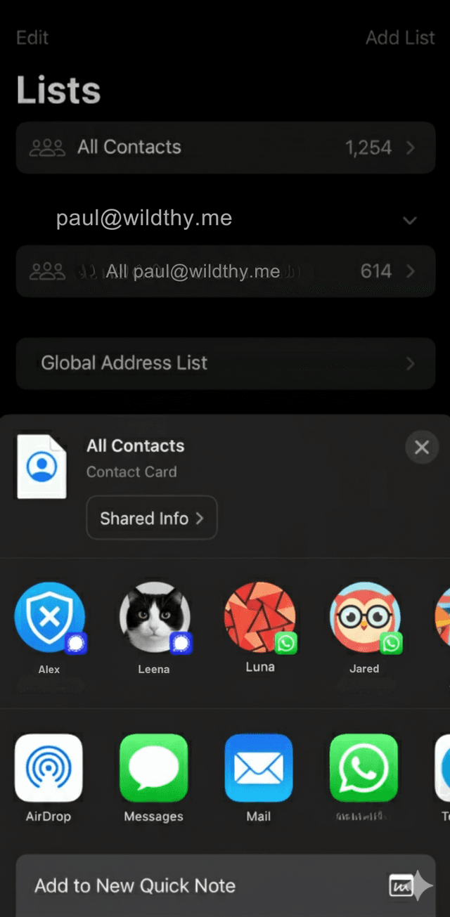 Choose Your Sharing Method